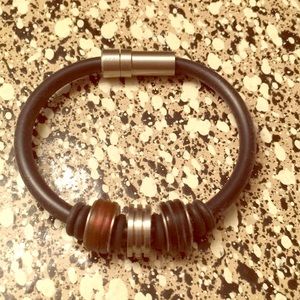 Black/Silver/Brown Magnet Bracelet